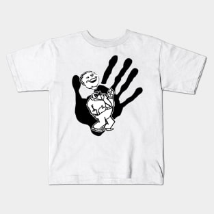 head in black hand Kids T-Shirt